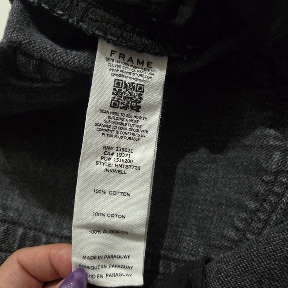 FRAME Le High N Tight Straight Leg Jeans Inkwell Denim 27 - Picture 5 of 14